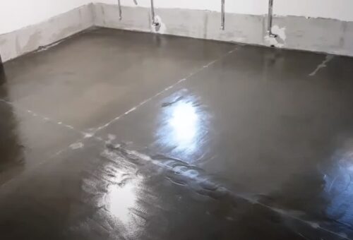 suelo vertido para un garaje grande